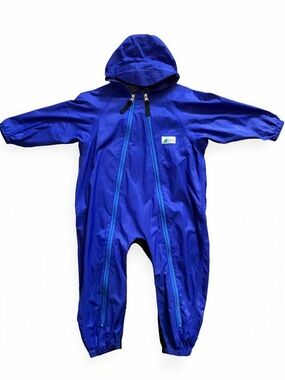Vintage MEC Mountain Equipment Co-op Kids 3T Blue Rain Suit One Piece Outdoor